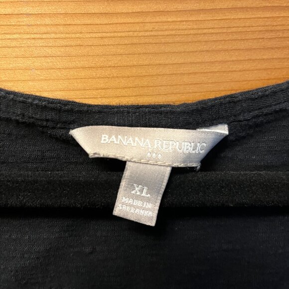 Banana Republic Black T Shirt Dress with 3/4 Sleeve - XL - Picture 5 of 7